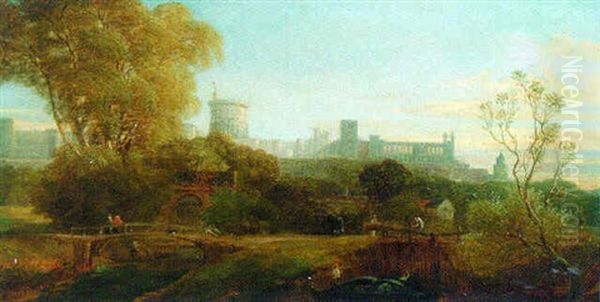 The North Front Of Windsor Castle Oil Painting by James Baker Pyne