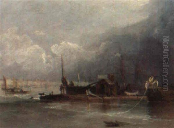 The Boatyard, Bristol Oil Painting by James Baker Pyne