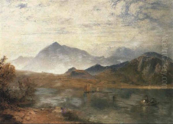 Coniston Water Oil Painting by James Baker Pyne