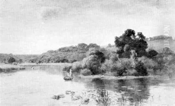 Streatley On The Thames Oil Painting by Thomas Pyne