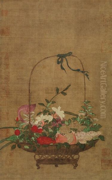 Flowers Oil Painting by  Qian Xuan