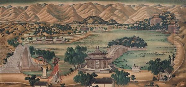 The Summer Palace Oil Painting by  Qing Kuan