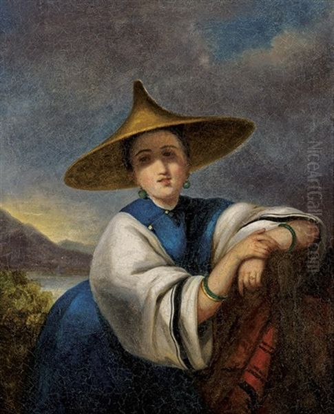 A Chinese Sampan Girl (after George Chinnery) by Lam Qua