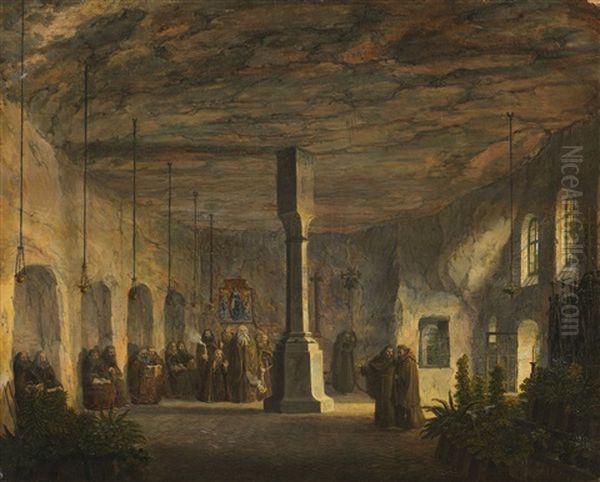 Innenansicht Der St. Maximuskapelle In Salzburg by Domenico Quaglio