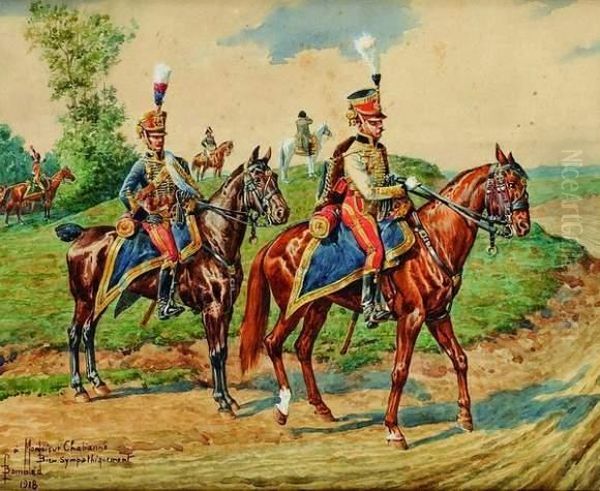  L'empereur Napoleon Ier Et Son Etat Major  Oil Painting by Karel Frederik Bombled