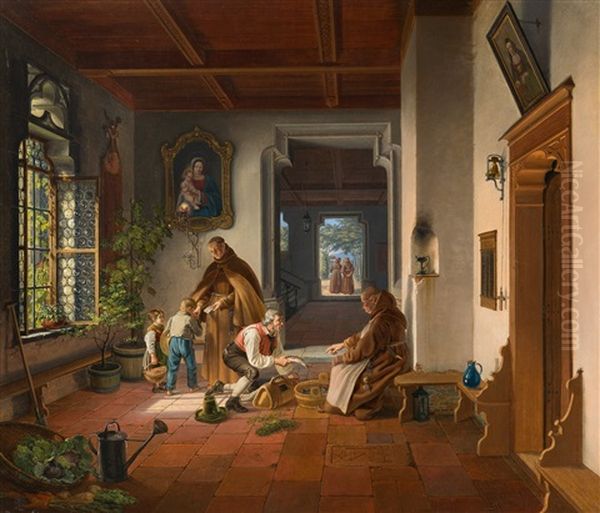 In Der Klosterkuche Oil Painting by Lorenzo Quaglio