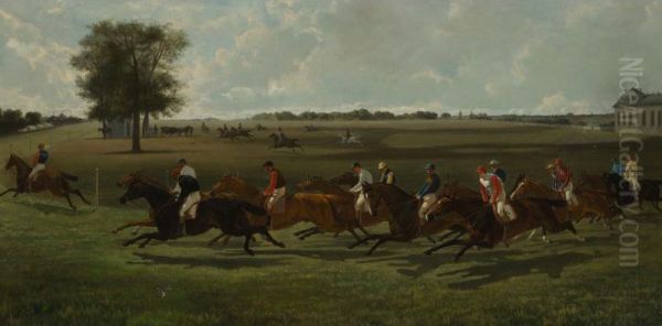 The Racetrack At Chantilly Oil Painting by Karel Frederik Bombled