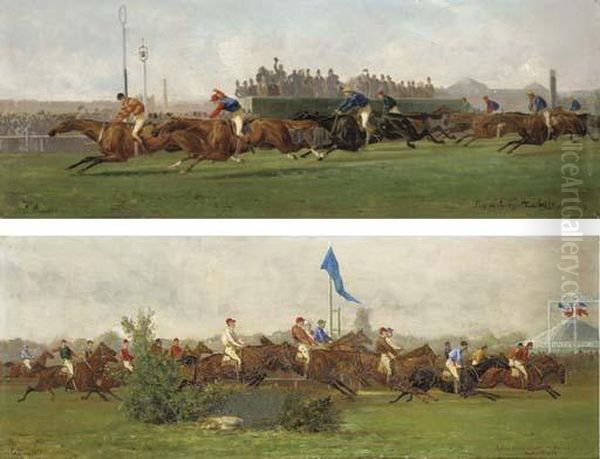 Grand Steeple-chase De Paris Oil Painting by Karel Frederik Bombled