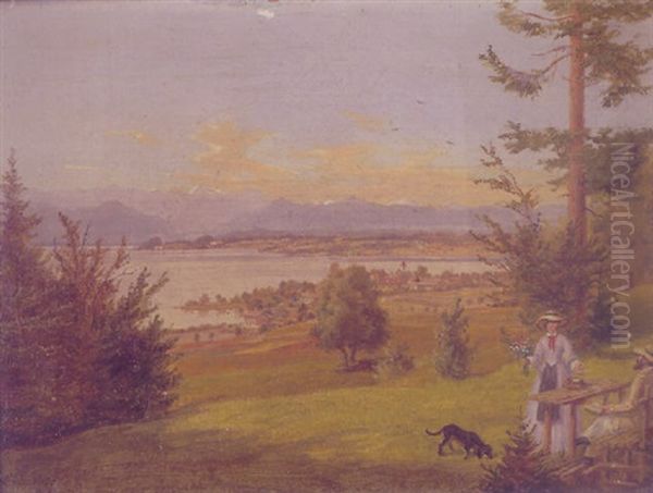 Paar Am Ufer Bei Tutzing Oil Painting by Lorenzo Quaglio