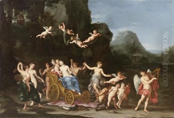 Der Triumph Von Venus Und Amor Oil Painting by Luigi Quaini