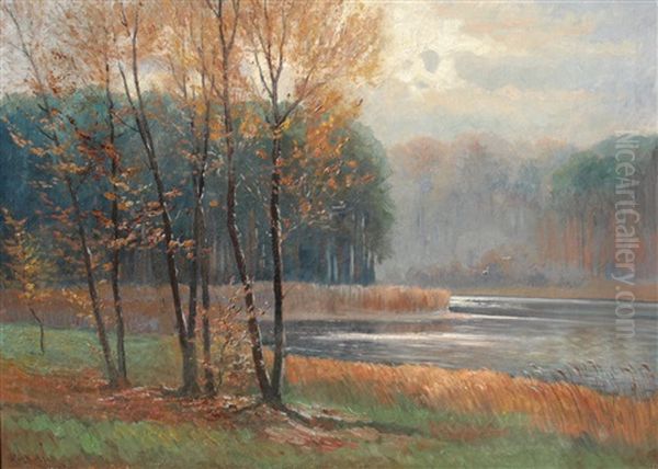 Lakeside Painting, Dresden by Karl Quarck