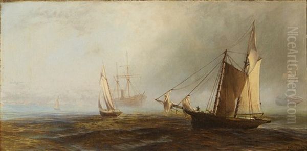 Off Cape Cod Oil Painting by Arthur Quartley