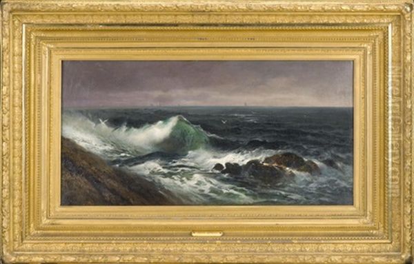 The Ocean From Star Island, Isles Of Shoals Oil Painting by Arthur Quartley