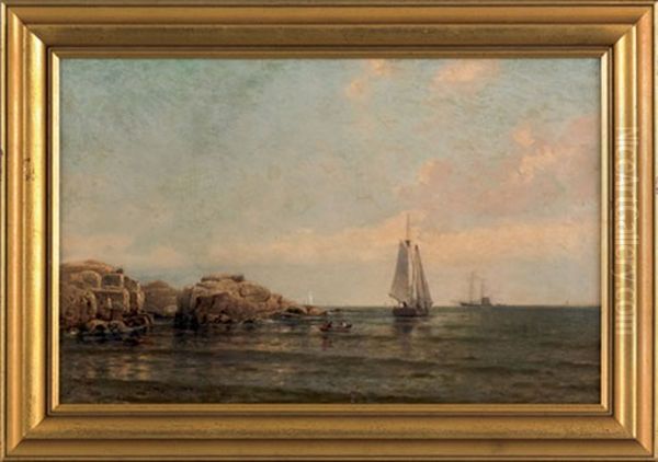 Coastal Scene, Possibly Marblehead, Massachusetts Oil Painting by Arthur Quartley