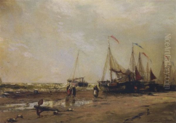 The Fishing Fleet Oil Painting by Arthur Quartley