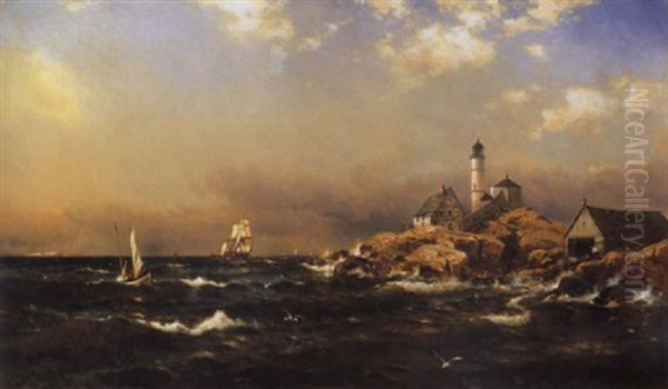 Afternoon Off White Island, Isles Of Shoals, Maine Oil Painting by Arthur Quartley