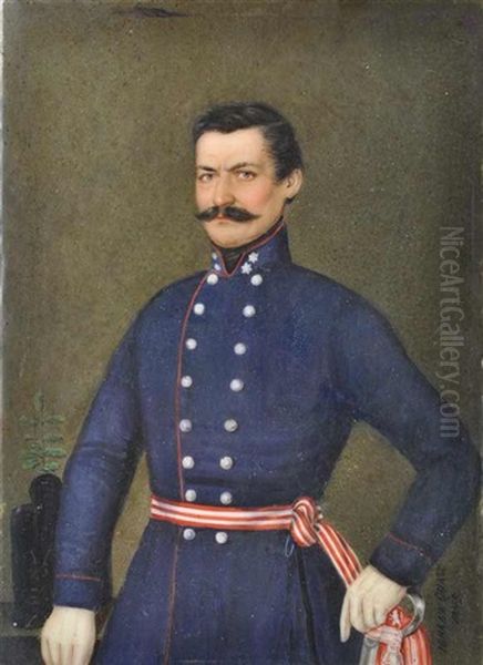 A Military Officer Oil Painting by Jan Zacharias Quast