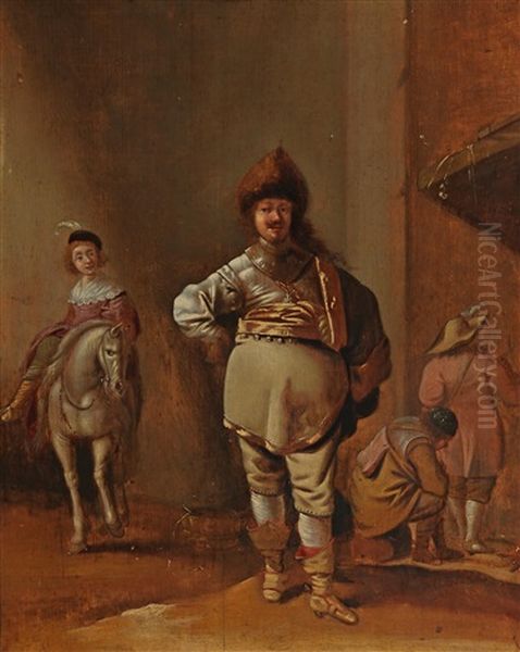 In The Guardroom Oil Painting by Pieter Jansz Quast