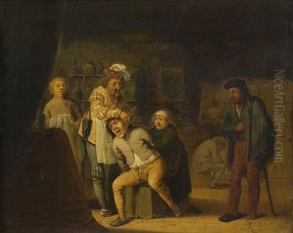 L'extraction De La Pierre De Folie Oil Painting by Pieter Jansz Quast