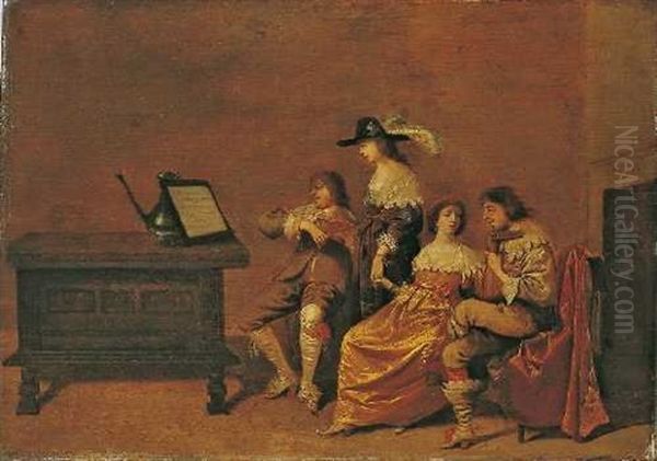 Musizierende Gesellschaft Oil Painting by Pieter Jansz Quast