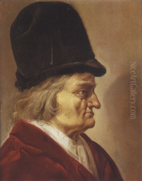 Portrait D'homme De Profil Oil Painting by Pieter Jansz Quast