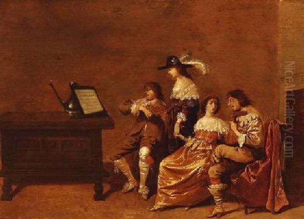 Musizierende Gesellschaft Oil Painting by Pieter Jansz Quast