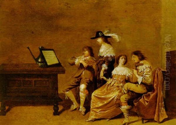 Musizierende Gesellschaft Oil Painting by Pieter Jansz Quast