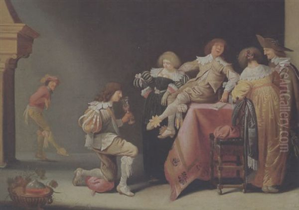 Frohliche Gesellschaft Oil Painting by Pieter Jansz Quast