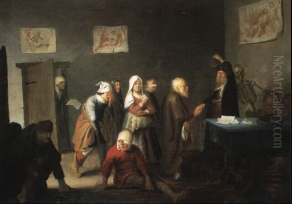 La Visite Chez Le Medecin Oil Painting by Pieter Jansz Quast