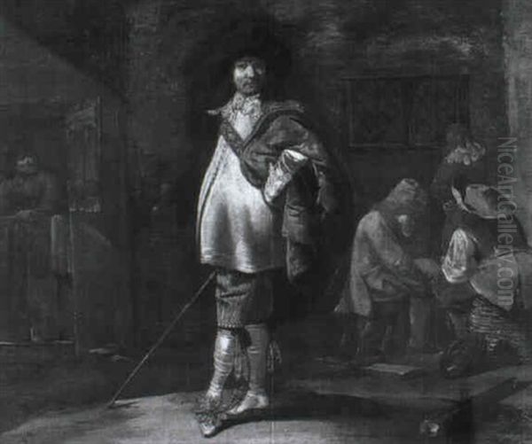 Ein Vornehmer Hollaendischer Patrizier In Einem Wirtshaus by Pieter Jansz Quast