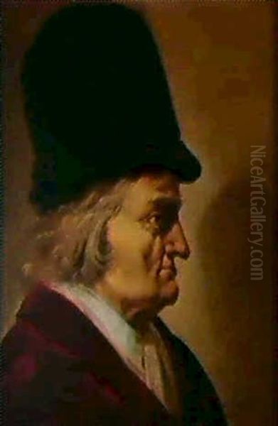 Portrait D'homme Coiffe D'un Chapeau Vu En Buste Tourne De  Profil Vers La Droite Oil Painting by Pieter Jansz Quast