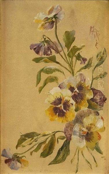 Pansies Oil Painting by  Queen Marie of Romania