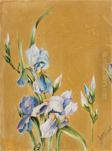 Irises Oil Painting by  Queen Marie of Romania