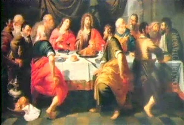 Christus Und Seine Junger Beim Abendmahl Oil Painting by Erasmus Quellin