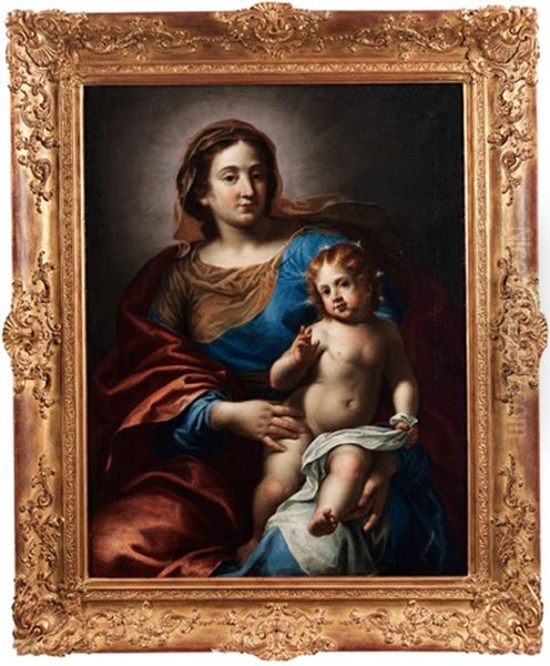 Madonna Mit Dem Segnenden Jesuskind Oil Painting by Erasmus Quellinus II