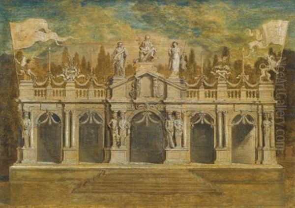 A Classical Loggia To Celebrate The Treaty Of Munster In Antwerp, July (design) by Erasmus Quellinus II