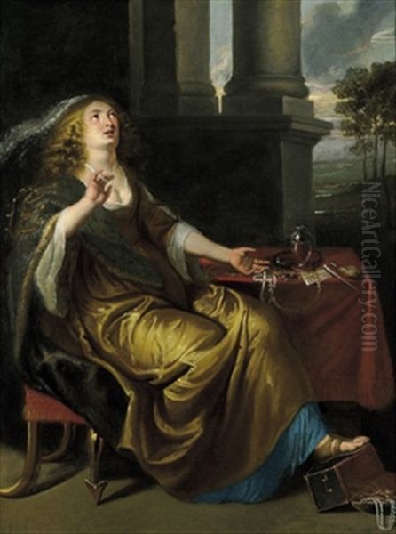 Die Busende Magdalena Oil Painting by Erasmus Quellinus II