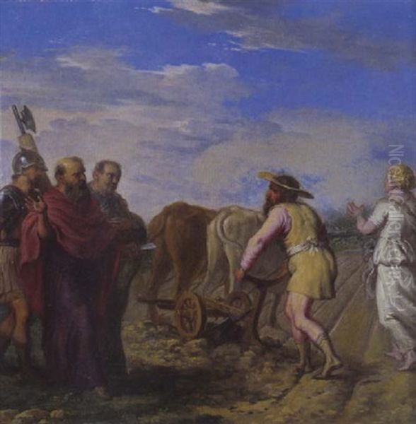 Cincinnatus Recevant Les Envoyes Du Senat Oil Painting by Erasmus Quellinus II