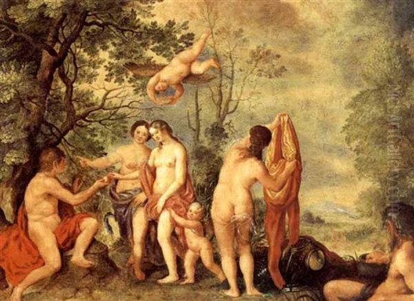 The Judgement Of Paris Oil Painting by Erasmus Quellinus II