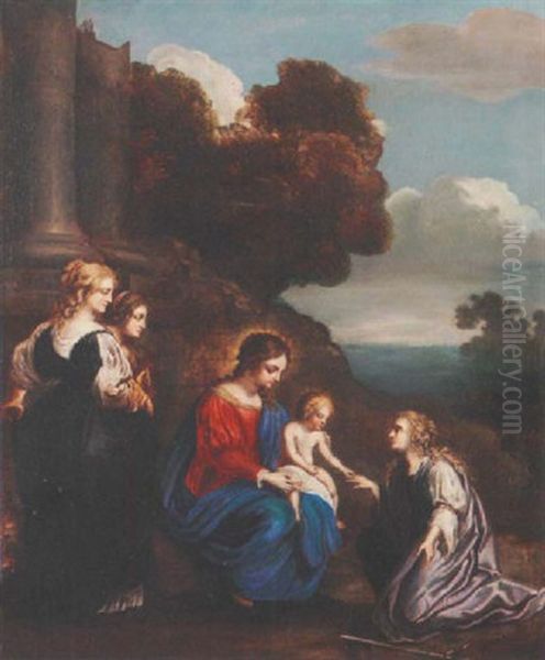 The Mystic Marriage Of St. Catherine Oil Painting by Erasmus Quellinus II