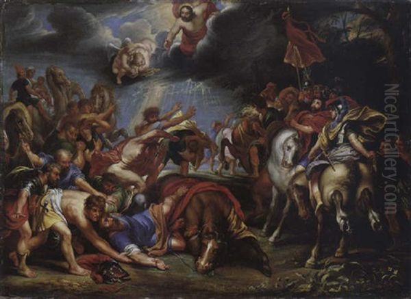 Die Bekehrung Des Saulus Oil Painting by Erasmus Quellinus II