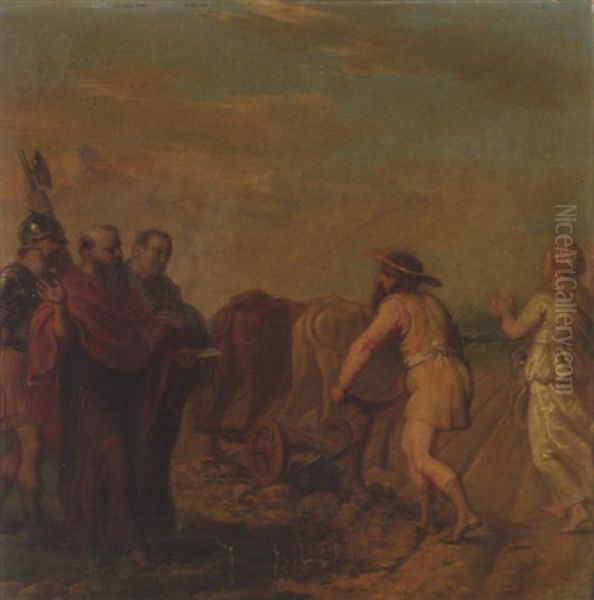 Cincinnatus Called From His Plough Oil Painting by Erasmus Quellinus II