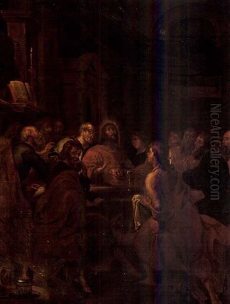 The Last Supper Oil Painting by Erasmus Quellinus II