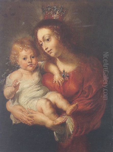 The Virgin And Child Oil Painting by Erasmus Quellinus II