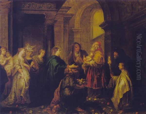 The Presentation At The Temple Oil Painting by Erasmus Quellinus II