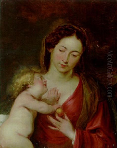 The Virgin And Child Oil Painting by Erasmus Quellinus II