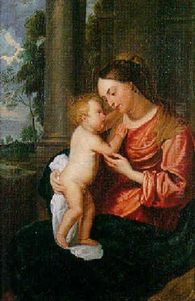 Vierge Et Enfant Oil Painting by Erasmus Quellinus II