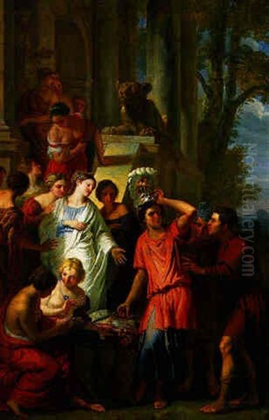 Achilles Among The Daughters Of Lycomedes Oil Painting by Erasmus Quellinus II