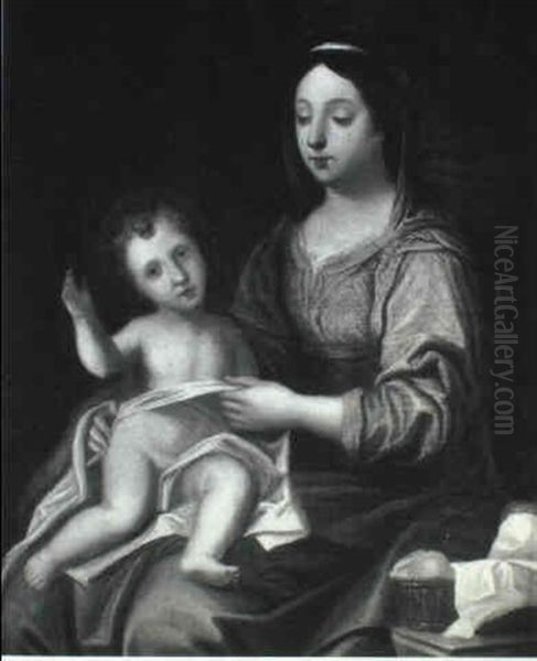 The Madonna And Child Oil Painting by Erasmus Quellinus II