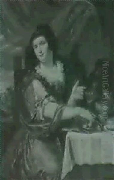 A Female Personification Of Taste Oil Painting by Erasmus Quellinus II